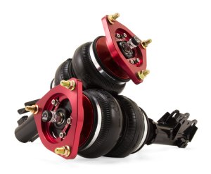 Hyundai Genesis Coupe Air Suspension Kit - Front - Air Lift - Double-Bellow Air Springs + Monotube Dampers - Red - `10-`16